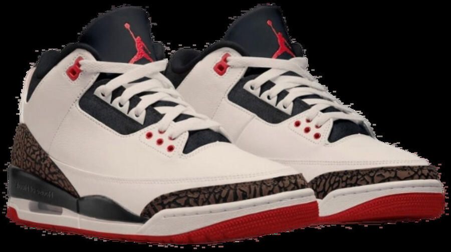 Jordan Retro 3 "world's Best Dad" Sneakers Heren Wit Leer