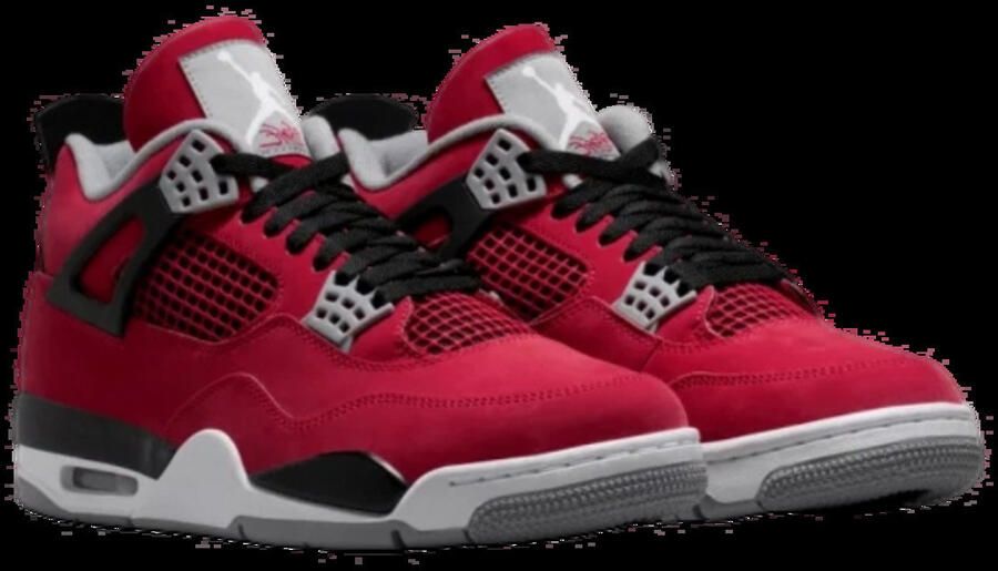 Jordan Retro 4 Sneakers Heren Rood Leer