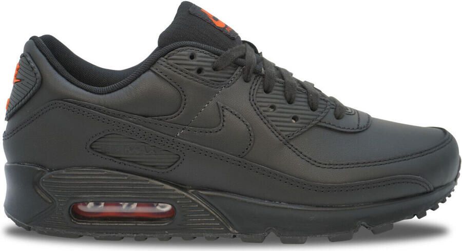 Nike Sneakers Air Max 90 Leather Black Safety Orange - Foto 3