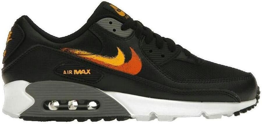 Nike Air Max 90 kleur zwart wit grijs geel oranje - Foto 2