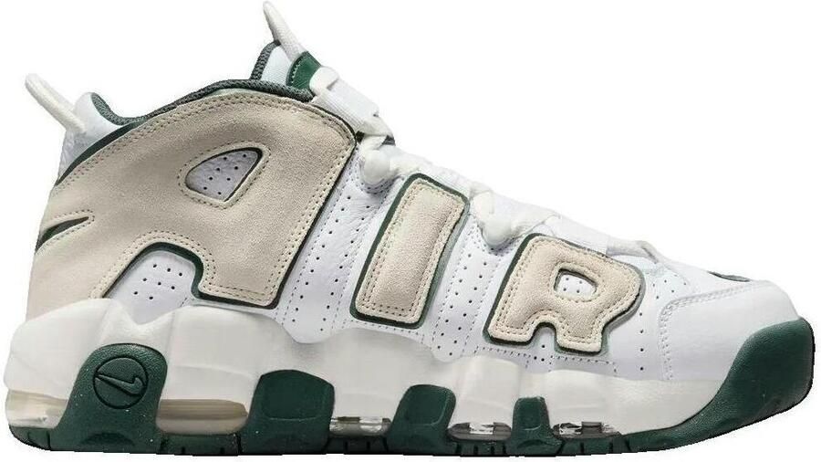Nike Air More Uptempo 96 Heren Sneakers Basketbal Schoenen Leer Wit FN6249 - Foto 2