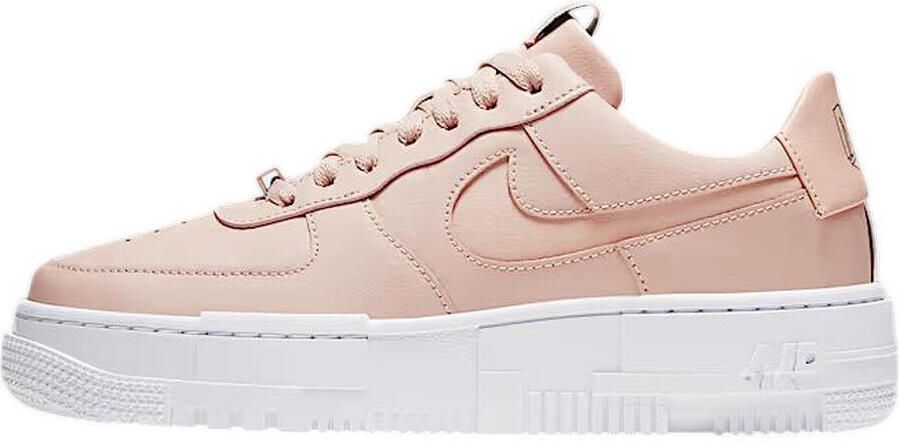 Nike Air Force 1 Pixel Damesschoen Particle Beige Black White Particle Beige