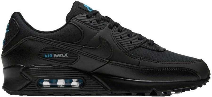 Nike Air Max 90 herenschoenen Black Laser Blue Wolf Grey Black- Heren Black Laser Blue Wolf Grey Black