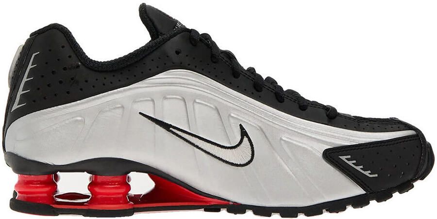 Nike Sneakers Baskets shox r4 noir rouge léger argent métallique - Foto 2