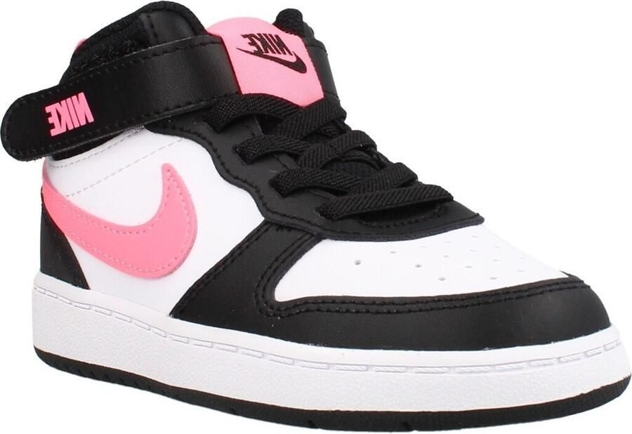 Nike Court Borough Mid 2 TDV Zwart-Roze-Wit - Foto 4