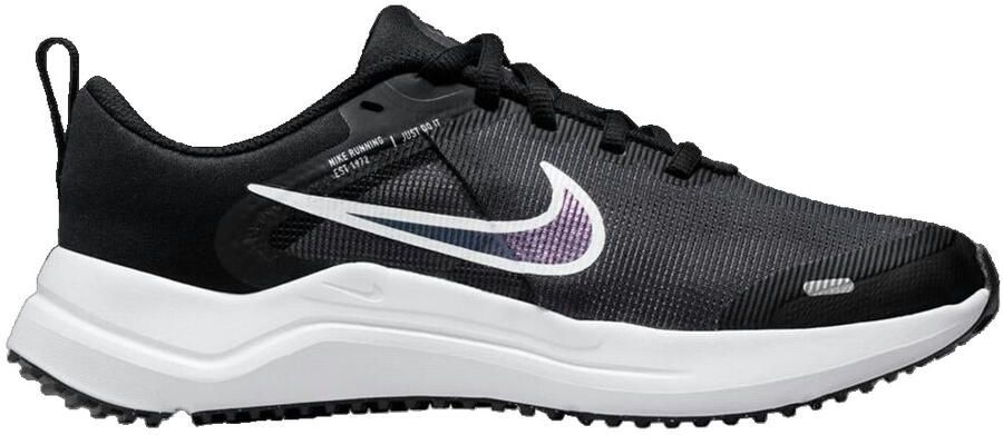 Nike Downshifter 12 Next Nature hardloopschoenen zwart wit paars kids - Foto 4