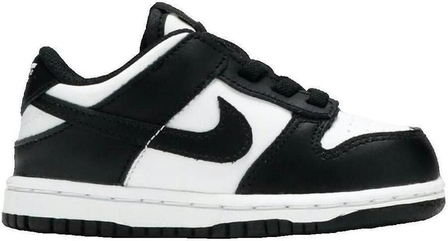 Nike Dunk Low Black White 'Panda' CW1589-100 zwart wit kinder sneakers laag elastiek veters instappers - Foto 2