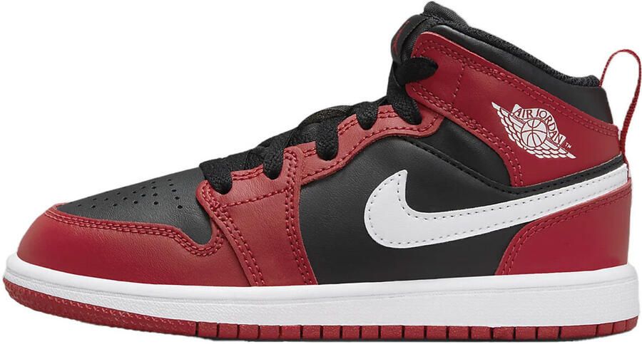 Jordan Air 1 Mid Children Black Gym Red White Kind Black Gym Red White