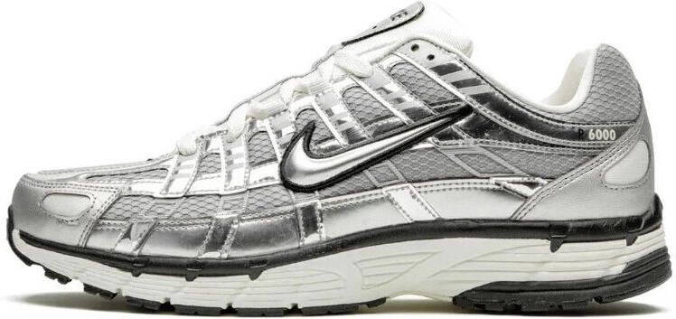Nike P-6000 Sneakers Zilver Mesh Synthetisch