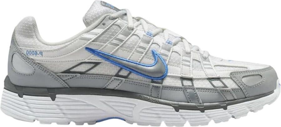 Nike Sneakers P-6000 White Metallic Silver Blue