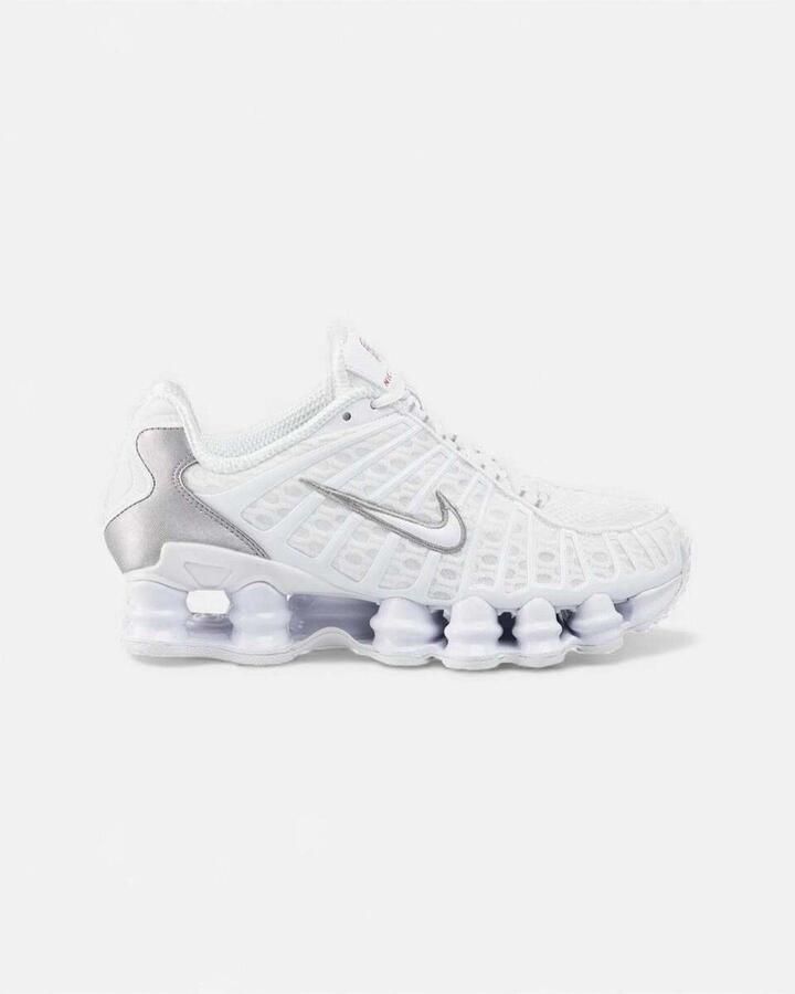 Nike Sneakers Shox TL White Metallic Silver Max Orange ( 's) - Foto 2
