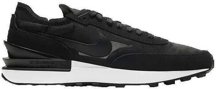Nike Lage Sneaker Zwart Wit Oranje Wafel Stijl Black Heren