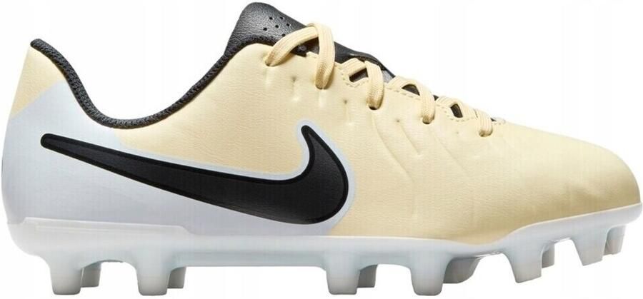 Nike Low top voetbalschoenen voor kleuters kids (meerdere ondergronden) Jr. Tiempo Legend 10 Club Lemonade Metallic Gold Coin Black Lemonade Metallic Gold Coin Black