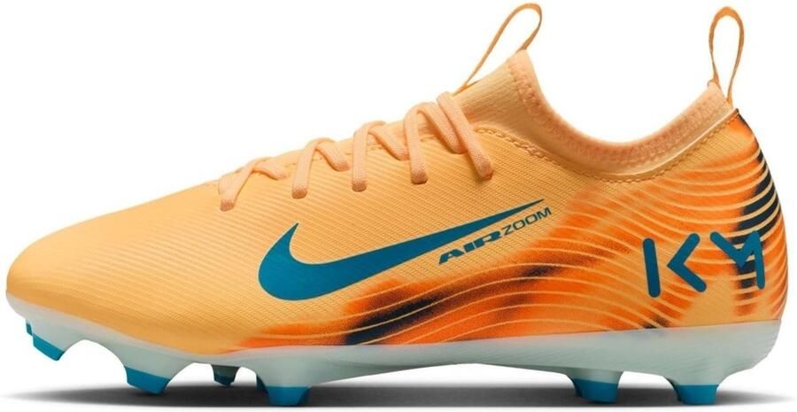 Nike Air Zoom Mercurial Vapor 16 Academy MG Mbappé Personal Edition Oranje Neo-turkoois Groen Kids