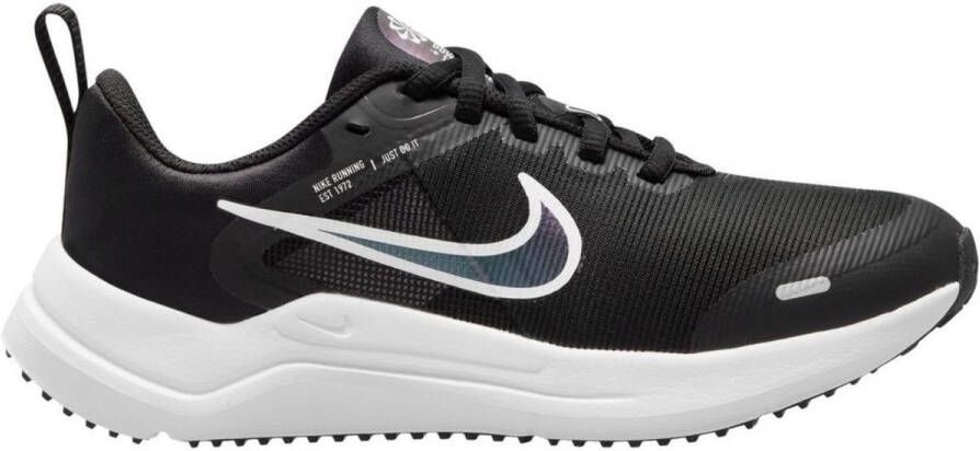 Nike Downshifter 12 Next Nature hardloopschoenen zwart wit paars kids - Foto 3