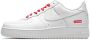 Nike Supreme Air Force 1 Low Witte Sneakers Wit - Thumbnail 2