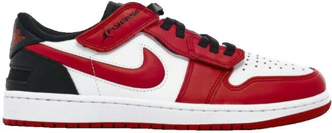 Nike Air JORDAN 1 Low FlyEase Heren Sneakers Sport Schoenen Leer Wit-Rood DM1206