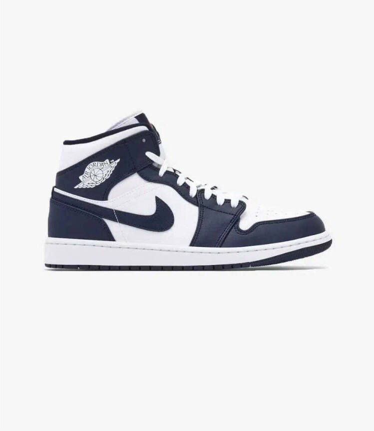Jordan Air 1 Mid Basketball Schoenen mid white metallic gold obsidian maat: 44.5 beschikbare maaten:44.5 - Foto 7
