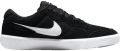 Nike SB Force 58 Skateschoen Black Black White Heren - Zwart