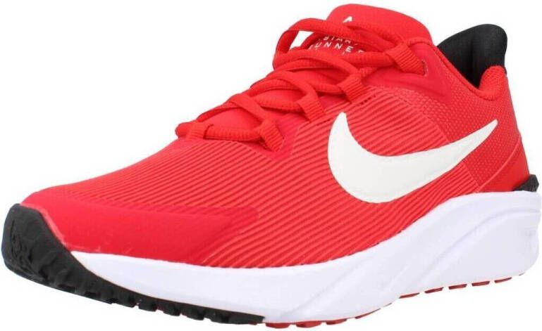 Nike star runner 4 hardloopschoenen rood wit kinderen - Foto 4