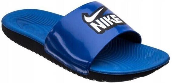 Nike Kawa Slipper kleuters kids Slippers Blauw Zwart - Foto 2