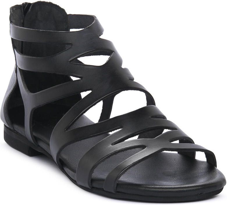 Nuova Cuoieria Platte sandalen NERO