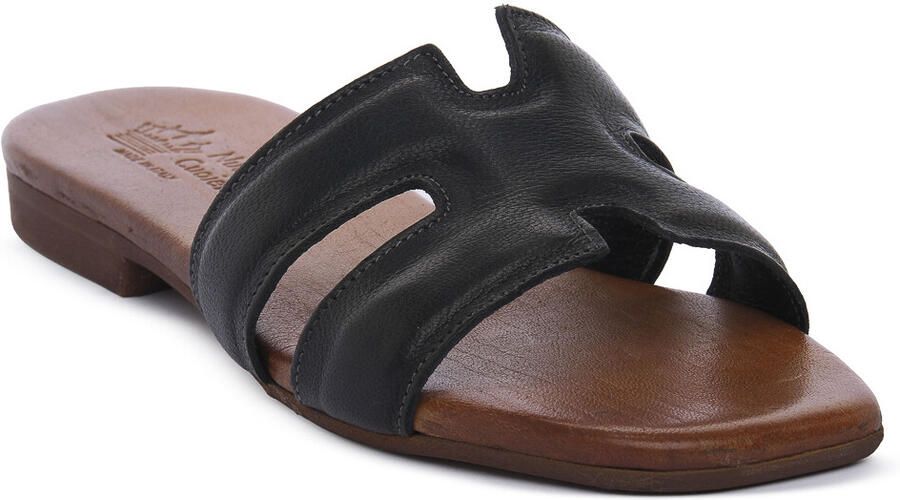Nuova Cuoieria Platte sandalen NERO