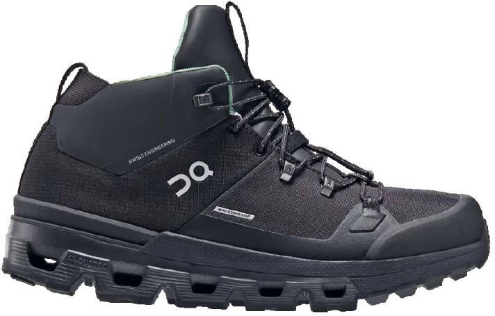 ON Cloudtrax Waterproof Black Schoenen Wandelschoenen Halfhoge schoenen