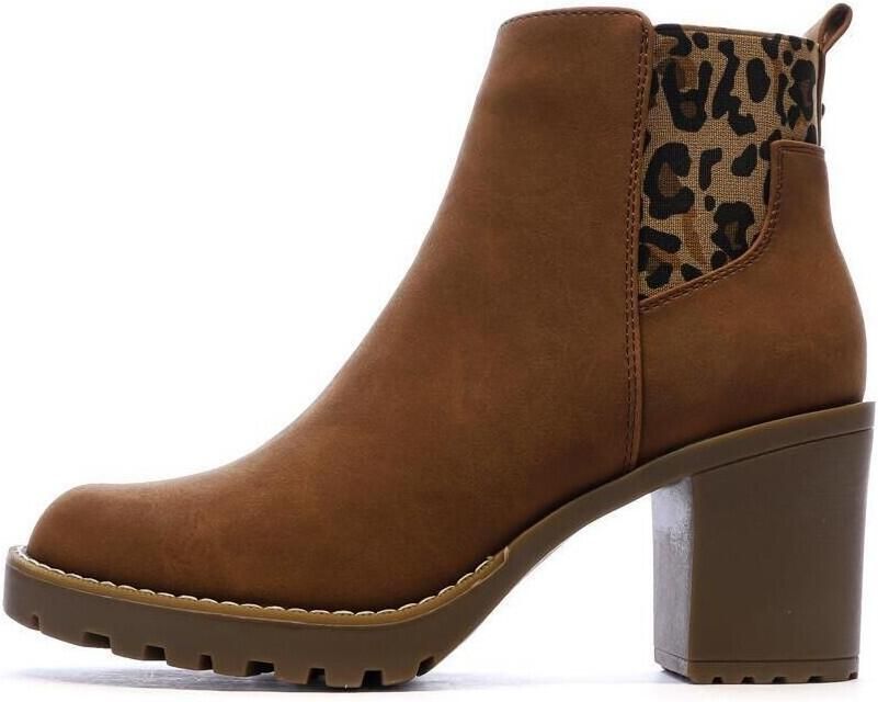 ONLY Onlbarbara Noos chelsea boots met blokhak cognac panter - Foto 4