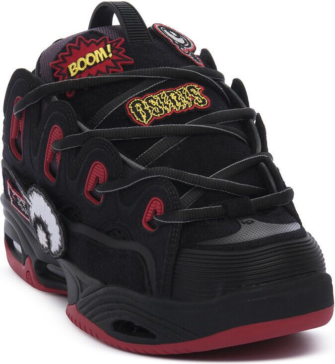 Osiris Lage Sneakers D3 BLK RED VELCRO