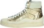 P448 Gouden Metallic Leren Rail Sneakers Yellow Dames - Thumbnail 2