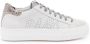 P448 Witte leren sneaker met suède details Beige Dames - Thumbnail 2