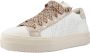 P448 Witte Leren Platform Sneakers Beige Dames - Thumbnail 3