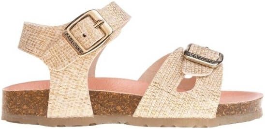 Pablosky Sandalen Bio Rafia Kids Sandals 439933 Beig-Oro