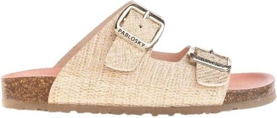 Pablosky Sandalen Bio Rafia Kids Sandals 440533 Beige-Oro