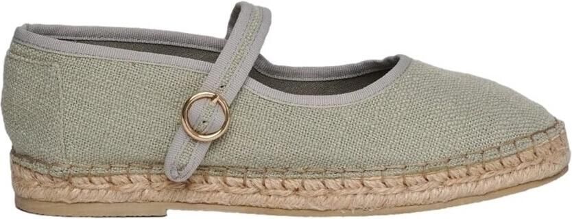Paez Espadrilles Mary Jane Raw W Linen Laurel Green