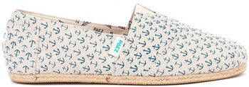 Paez Espadrilles Kids Original Raw Print Linen Blue