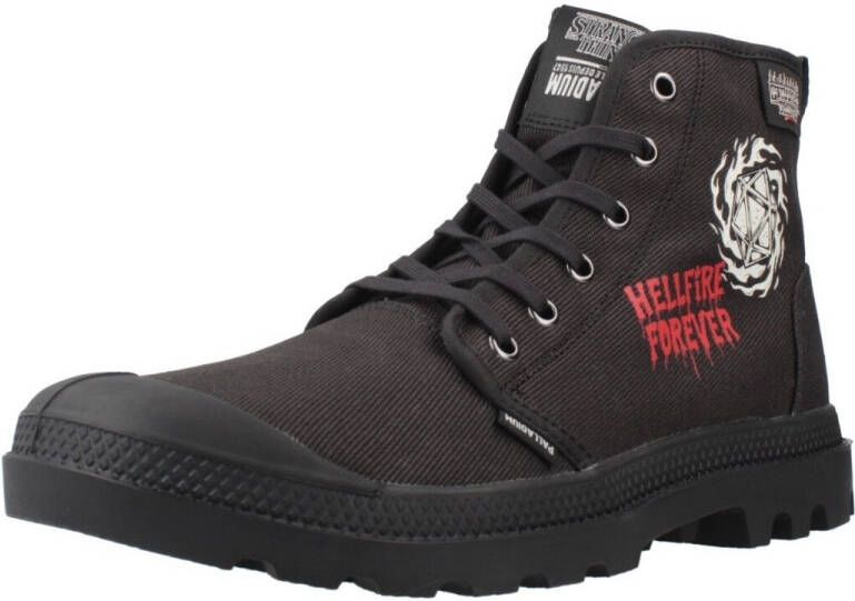 Palladium Veterschoenen STRANGER THINGS X PAMPA HELLFIRE Veterlaarzen van canvas met print - Foto 4