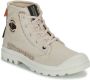 Palladium PAMPA UNDERLAYER Volwassenen Half-hoge schoenen Wit beige - Thumbnail 1