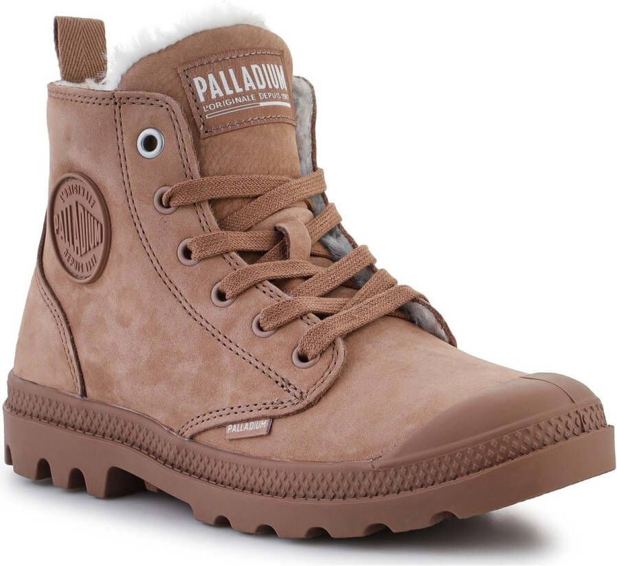 Palladium PAMPA HI ZIP WL Volwassenen Veterlaarzen Hoge sneakers Dames veterschoenenHalf-hoge schoenen Taupe
