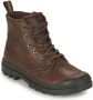 Palladium Pampa Hi Zip Leather Essential Schoen Donkerbruin - Thumbnail 2