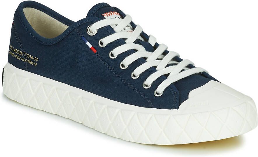 Palladium Canvas Vulcanized Rubber Sneakers Blue Heren