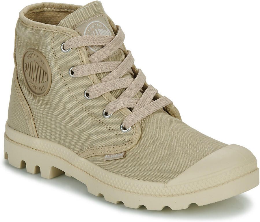 Palladium Womens Pampa Hi Veterboots Laarzen Met Veters Dames Beige - Foto 14
