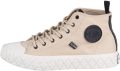 Palladium Hoge Sneakers Baskets Palla Ace Mid Supply coton biologique - Beige