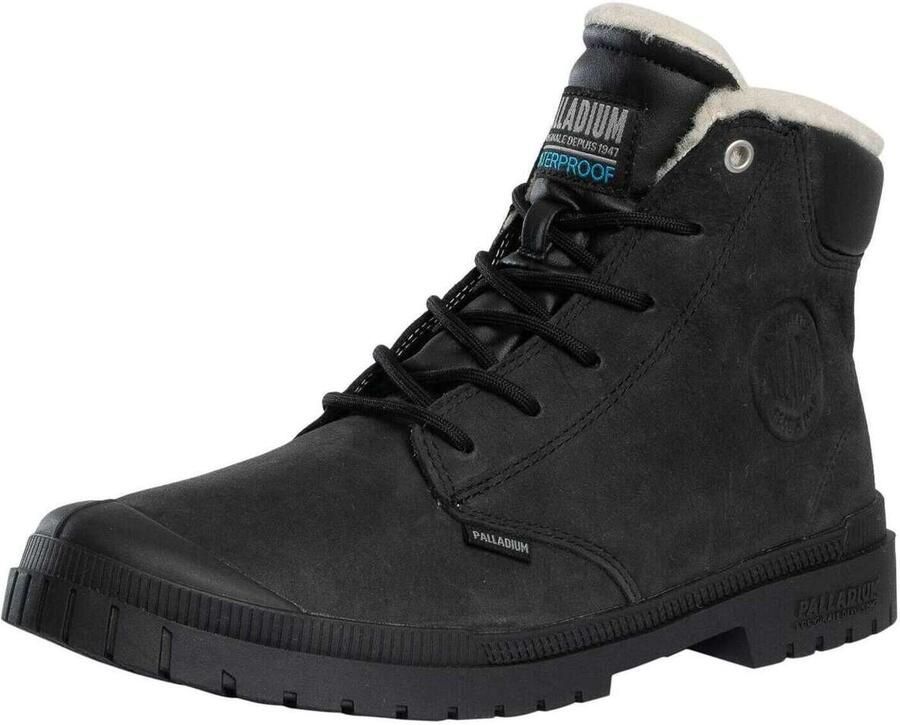 Palladium Pampa SP20 CUFF Leather WP WL Waterproof Winter Laarzen Boots Gevoerd Zwart 79067-008-M - Foto 2