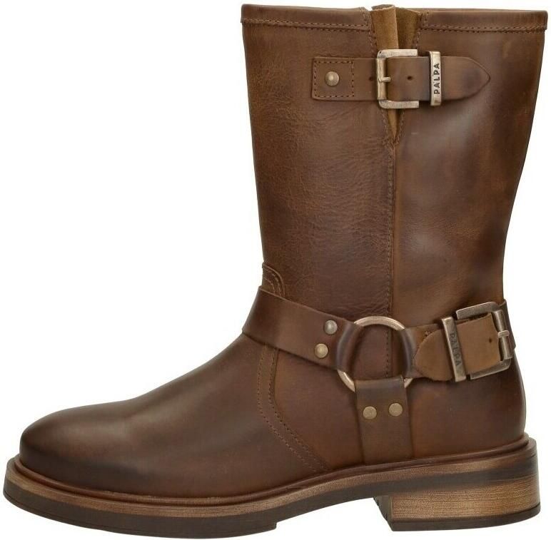 Palpa Bruine Bikerboot met Gouden Gespen Brown Dames - Foto 3