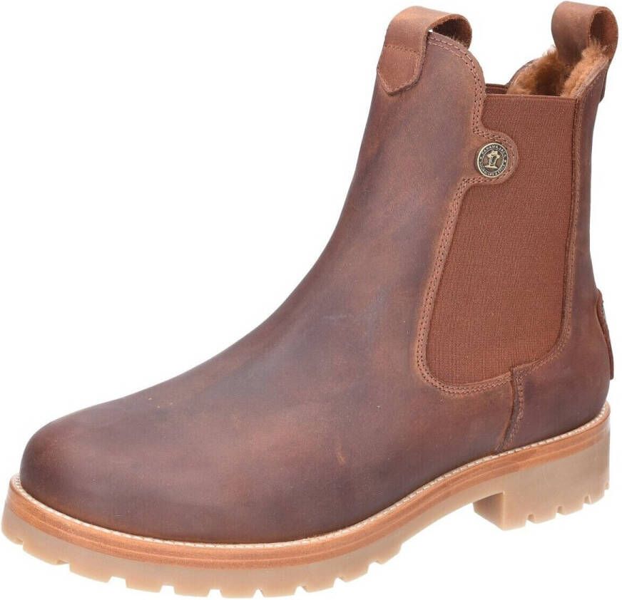 Panama Jack FRANCESCA IGLOO B5 Bruine stoere Chelsea boot met lamswol - Foto 4