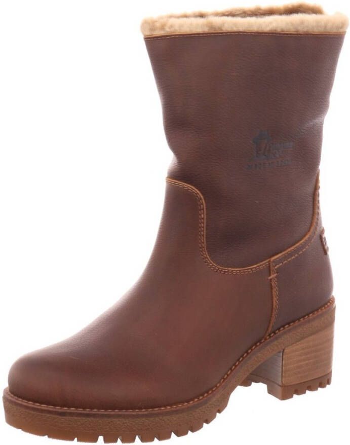 Panama Jack Dameslaarzen van leer met middelhoge hak en rits Brown Dames - Foto 12