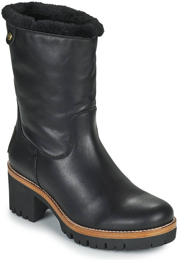 Panama Jack Zwarte dameslaarzen met middelhoge hak Black Dames - Foto 16