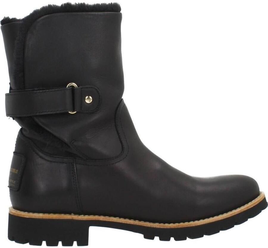 Panama Jack Felia Trav B3 Enkellaarsjes zwart Leer Dames